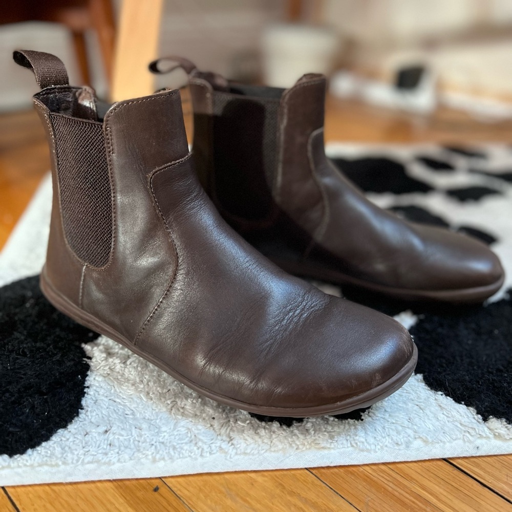 Dark Brown Leather Booties (insulated)
